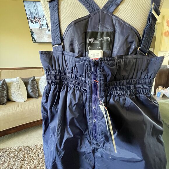 Vintage Womens Zipper Bib Pants Size 12 Ski Snowboard Blue Insulated Adjustable - Picture 11 of 12